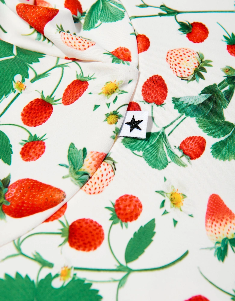 Girls Nuka Strawberry Field Sun Hat in Ivory (UPF50+)