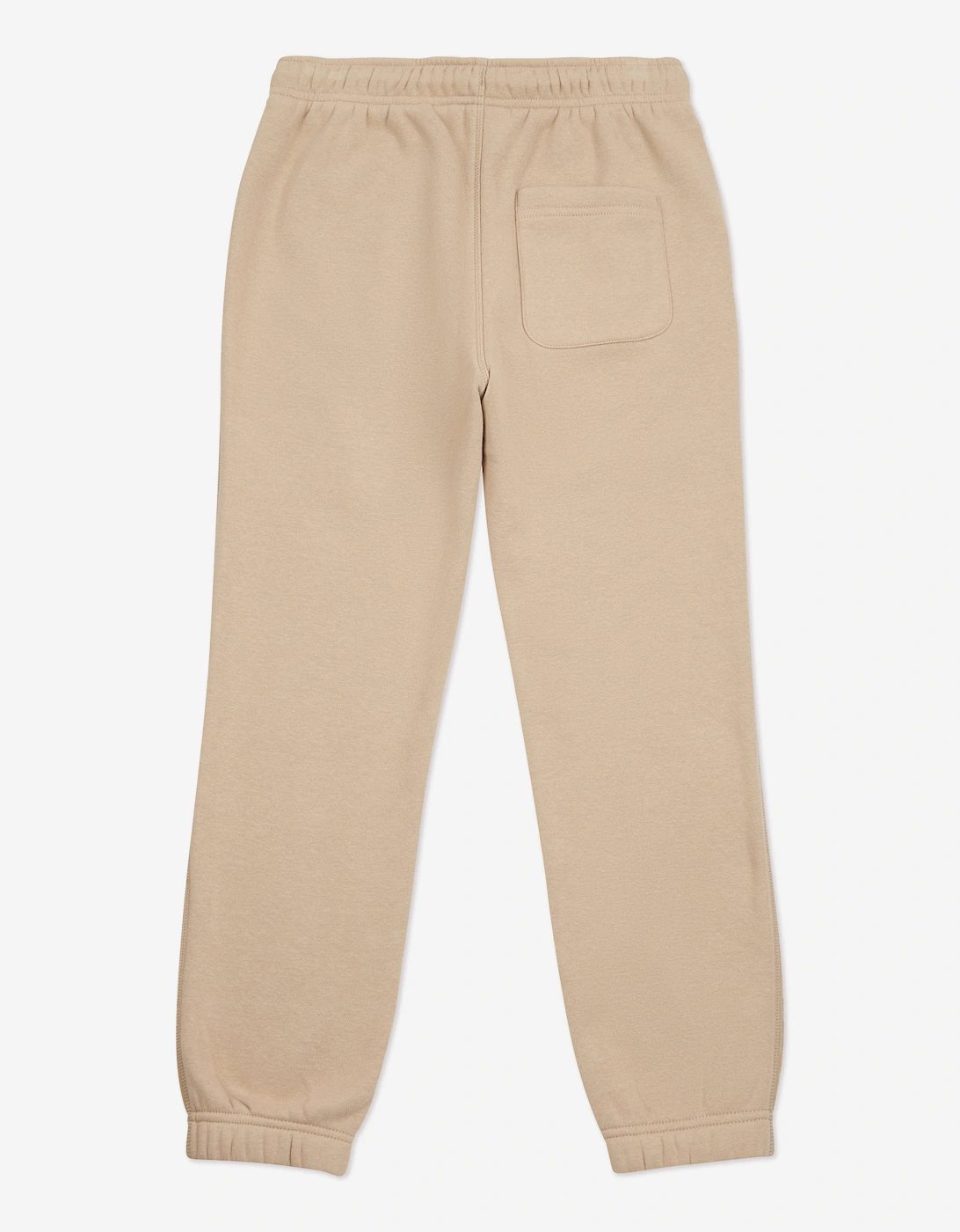Boys Brush Back Small Logo Joggers in Beige