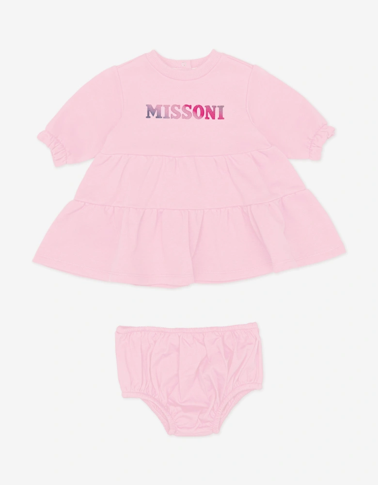 Baby Girls Jersey Dress With Knickers in Pink