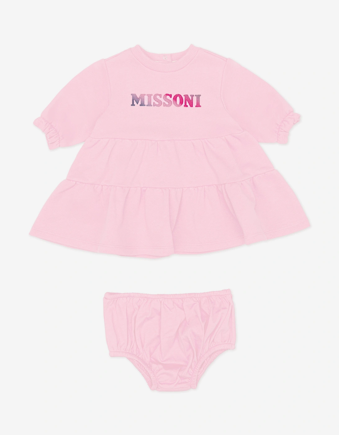 Baby Girls Jersey Dress With Knickers in Pink, 9 of 8