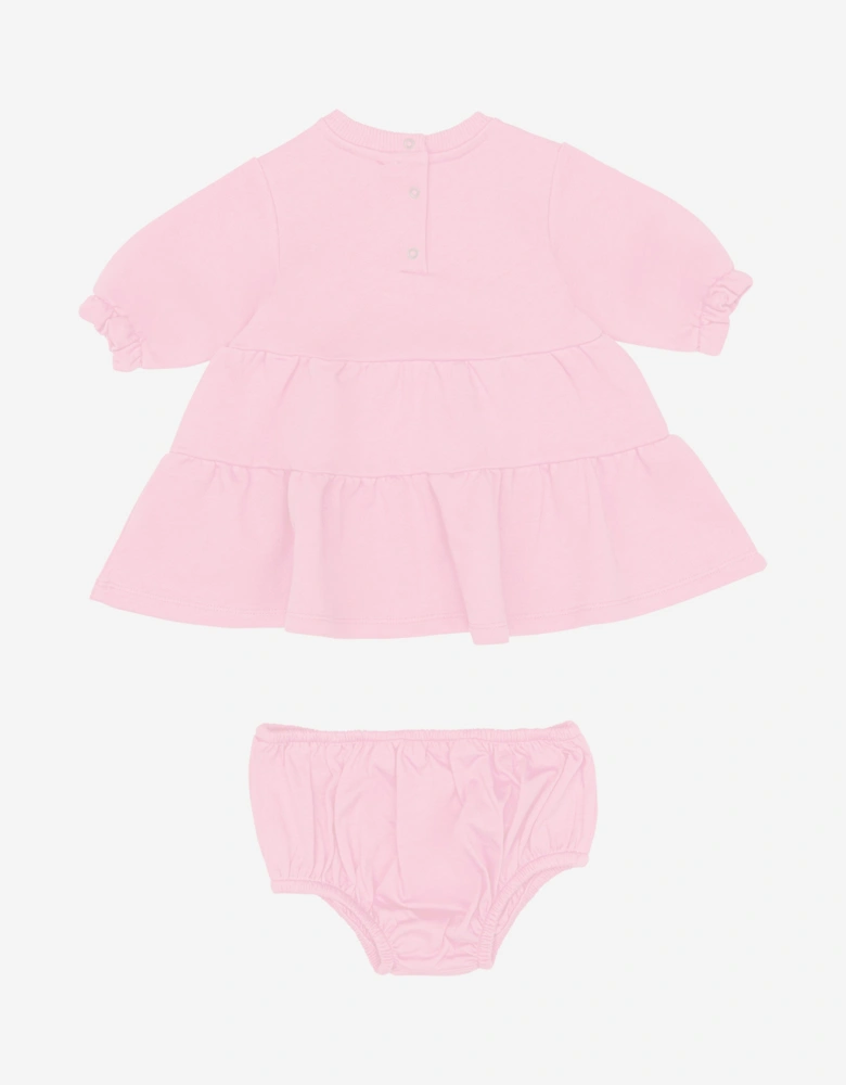 Baby Girls Jersey Dress With Knickers in Pink