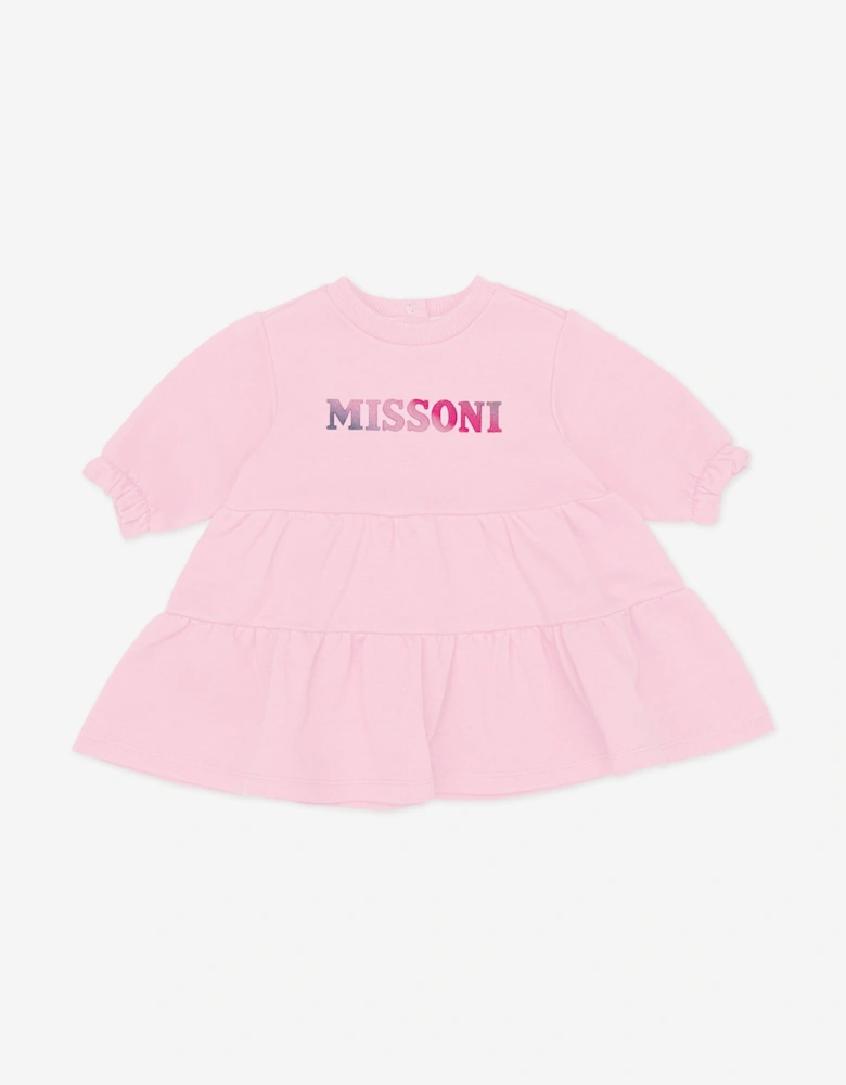 Baby Girls Jersey Dress With Knickers in Pink