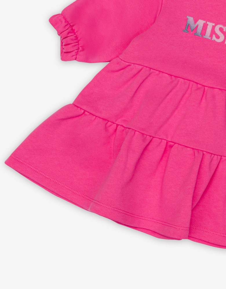 Baby Girls Jersey Dress With Knickers in Pink