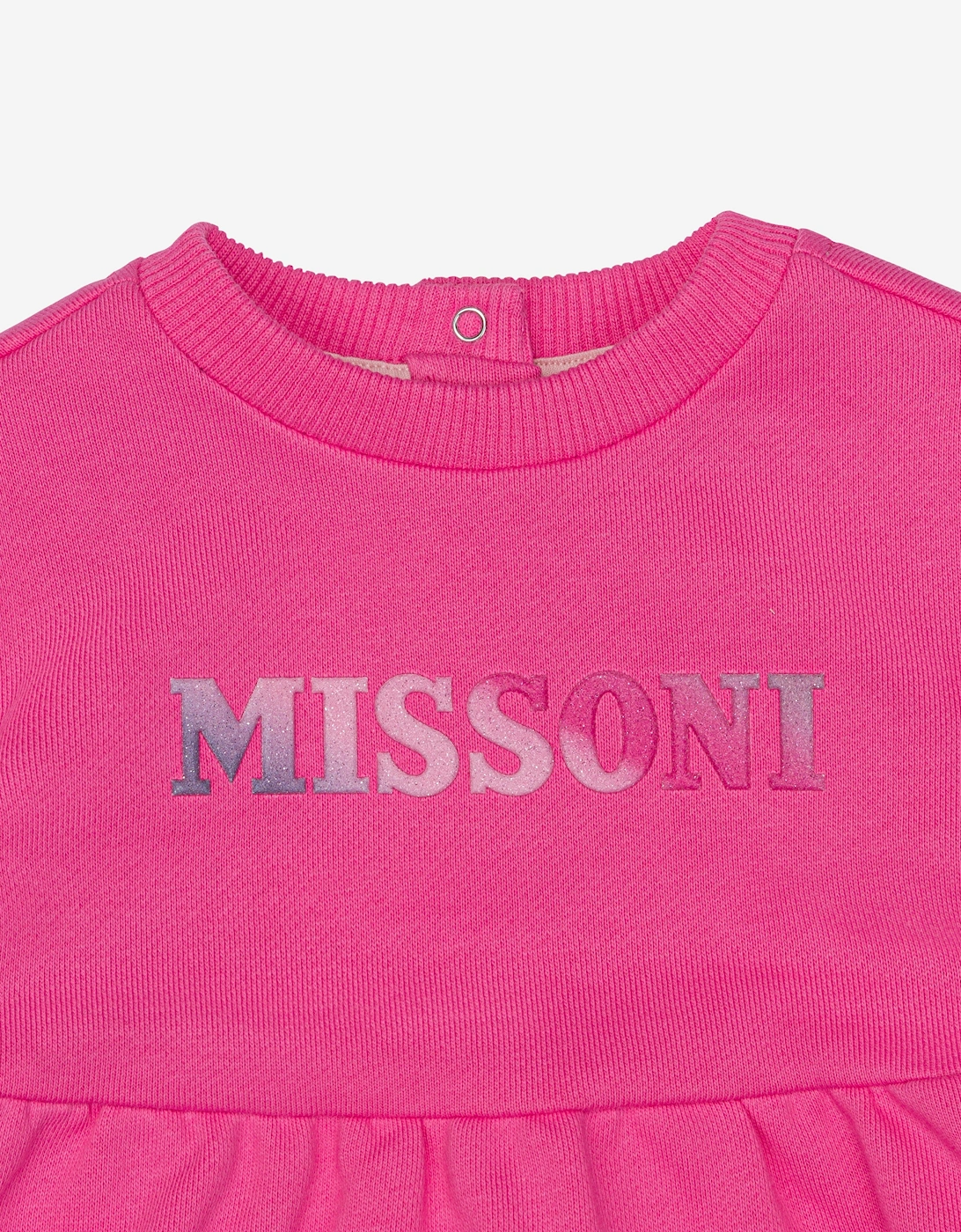 Baby Girls Jersey Dress With Knickers in Pink