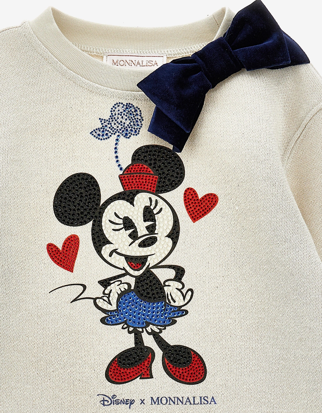 Girls Minnie Mouse Sweater Dress in Beige