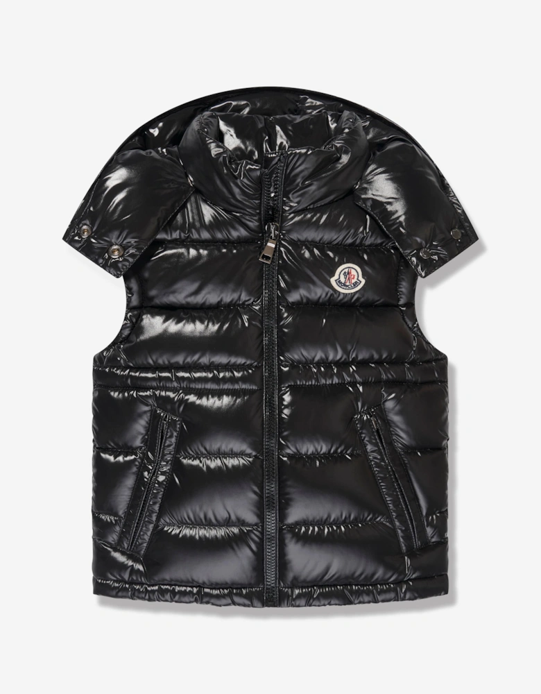 Enfant Girls Down Padded Ania Gilet in Black