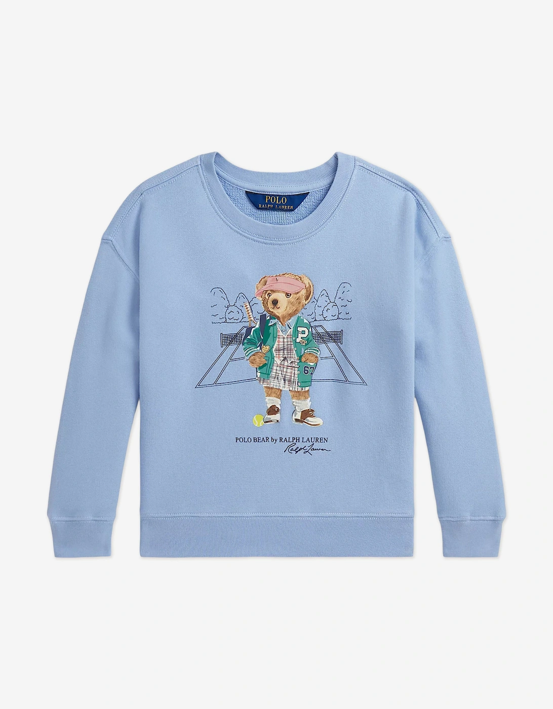 Girls Polo Bear Bubble Sweatshirt in Blue, 5 of 4