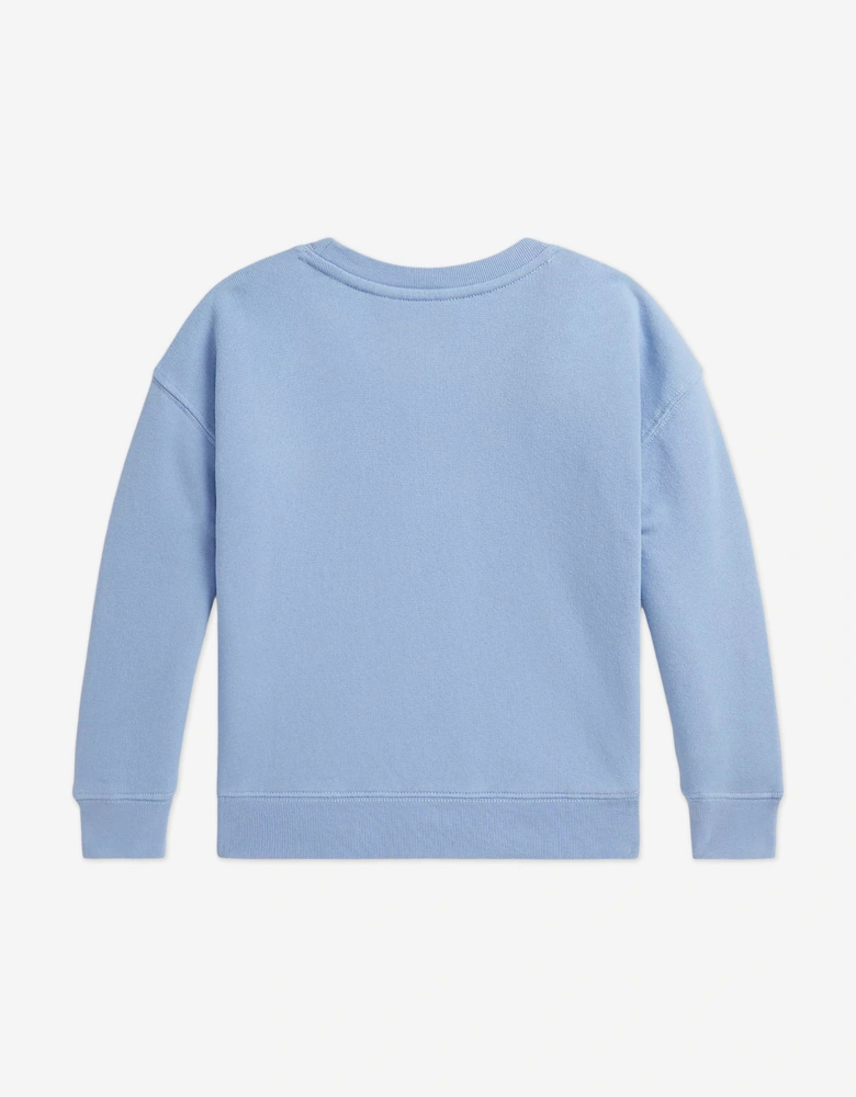 Girls Polo Bear Bubble Sweatshirt in Blue