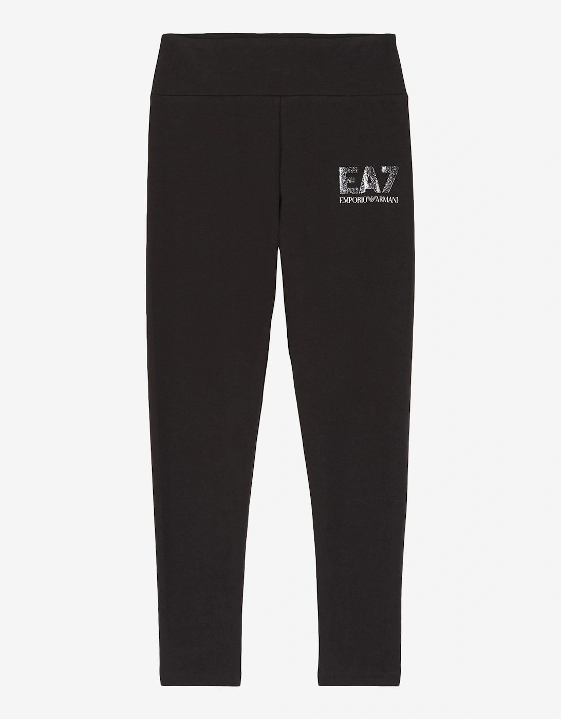 Girls Logo Print Leggings in Black, 5 of 4