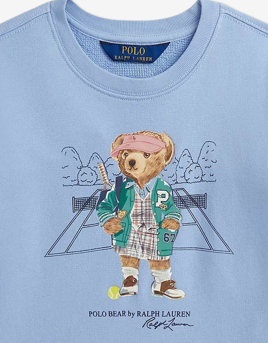 Girls Polo Bear Bubble Sweatshirt in Blue