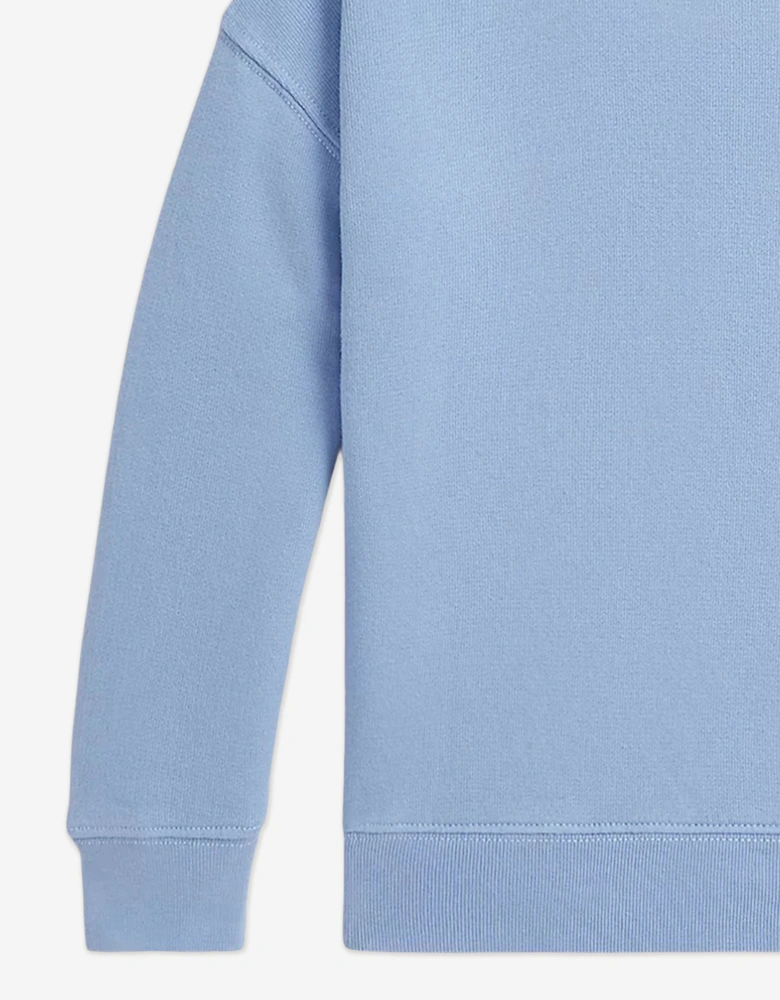 Girls Polo Bear Bubble Sweatshirt in Blue