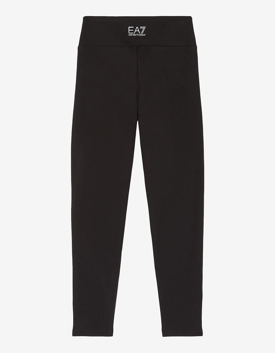 Girls Logo Print Leggings in Black