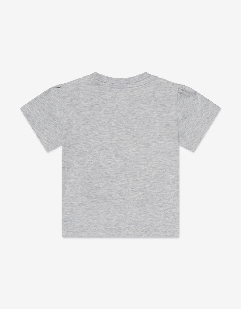 Enfant Baby Girls Bear T-Shirt in Grey