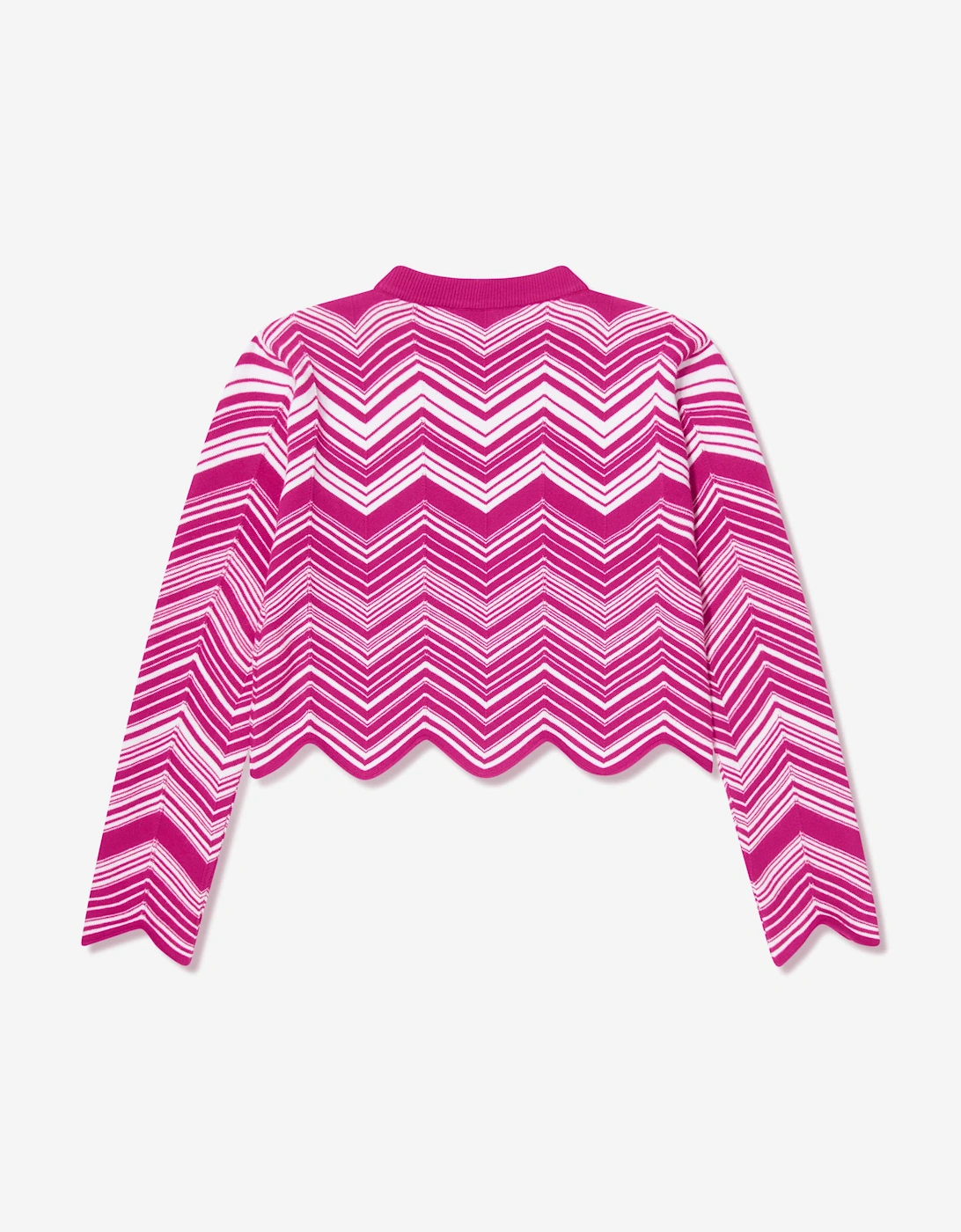 Girls Zigzag Knitted Jumper in Pink