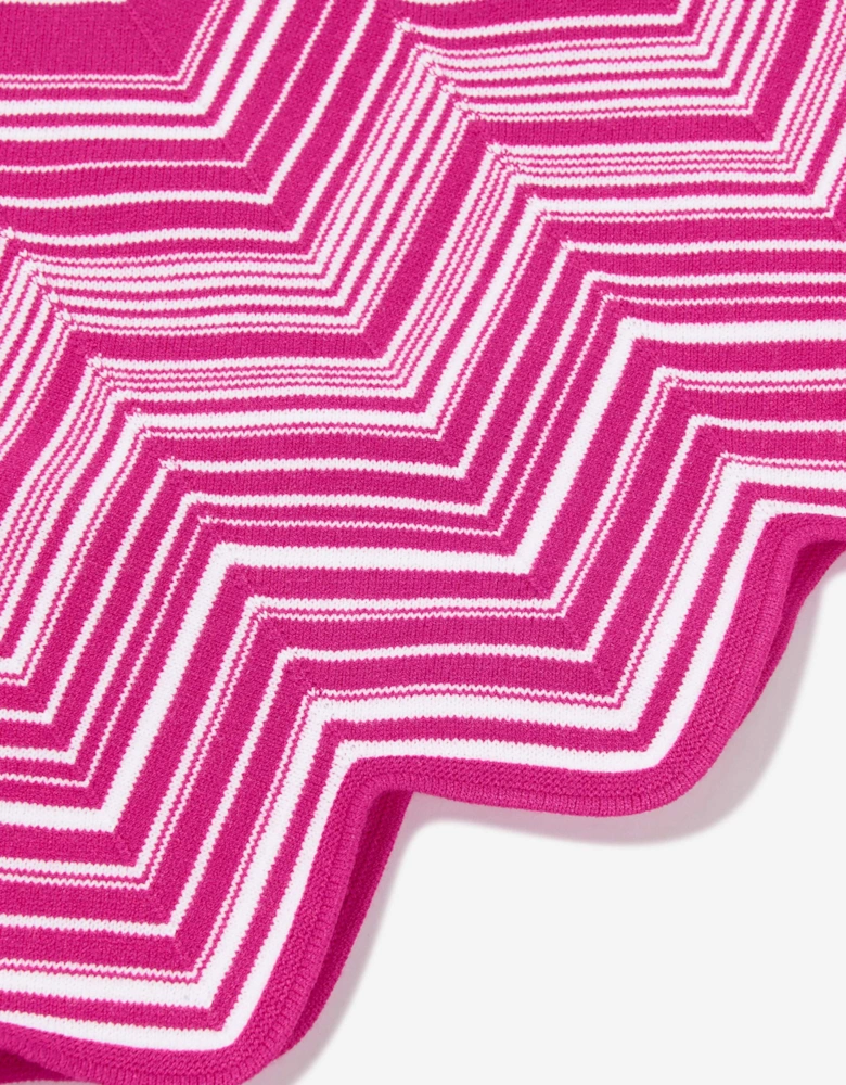 Girls Zigzag Knitted Jumper in Pink