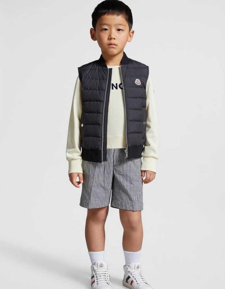 Enfant Boys Down Padded Olu Gilet in Black
