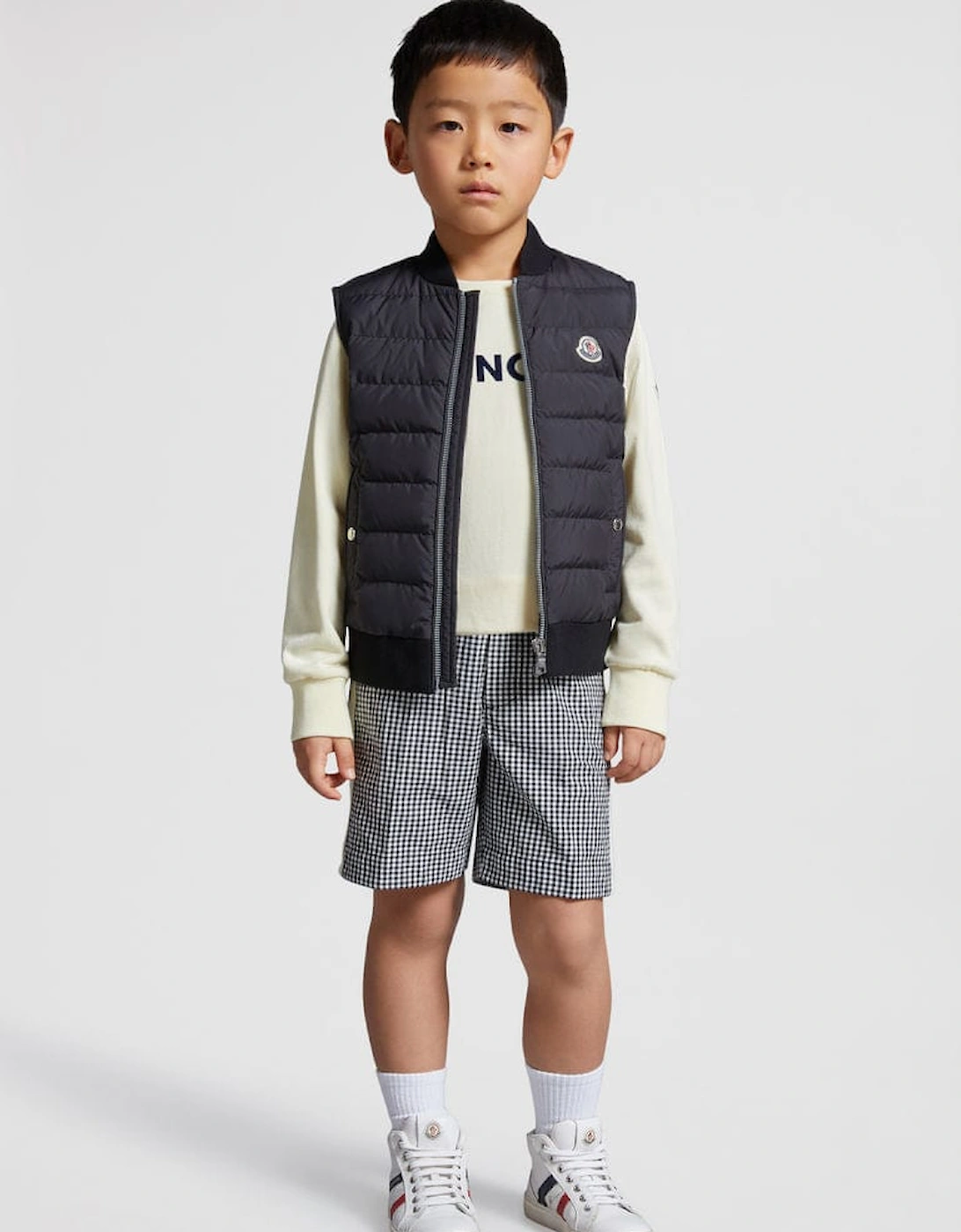 Enfant Boys Down Padded Olu Gilet in Black