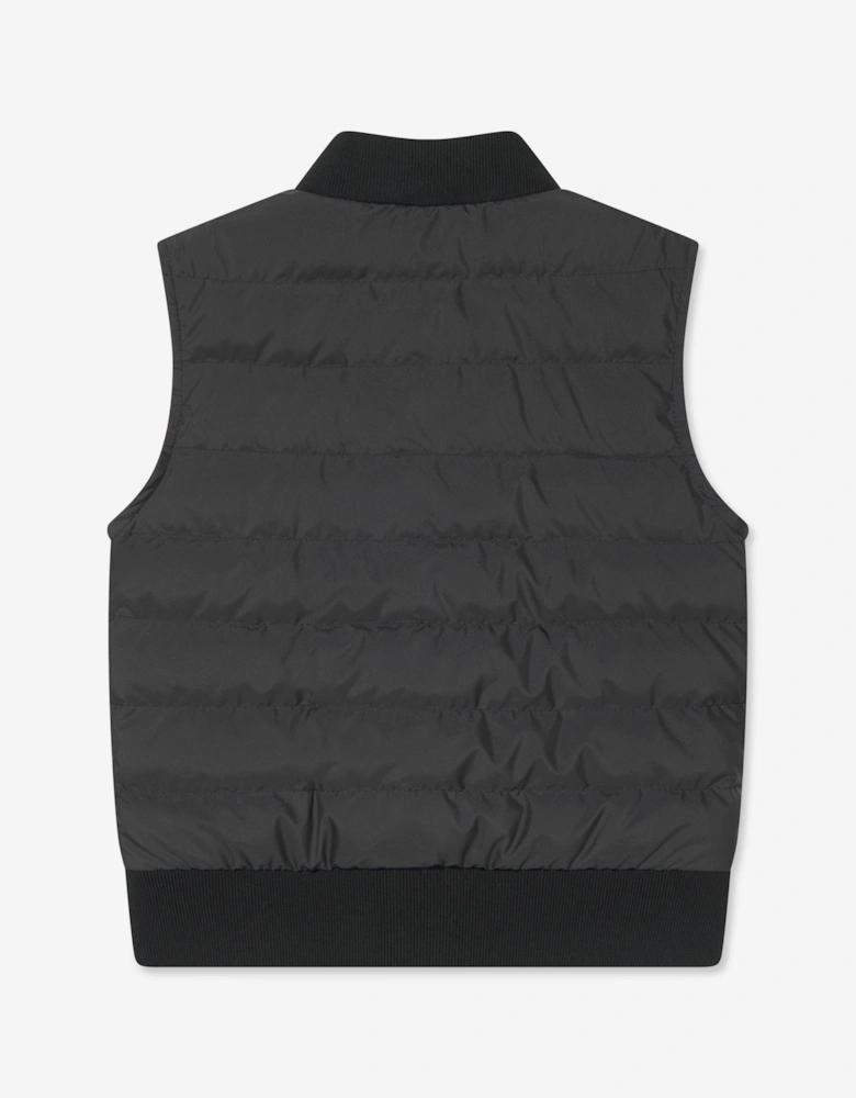 Enfant Boys Down Padded Olu Gilet in Black