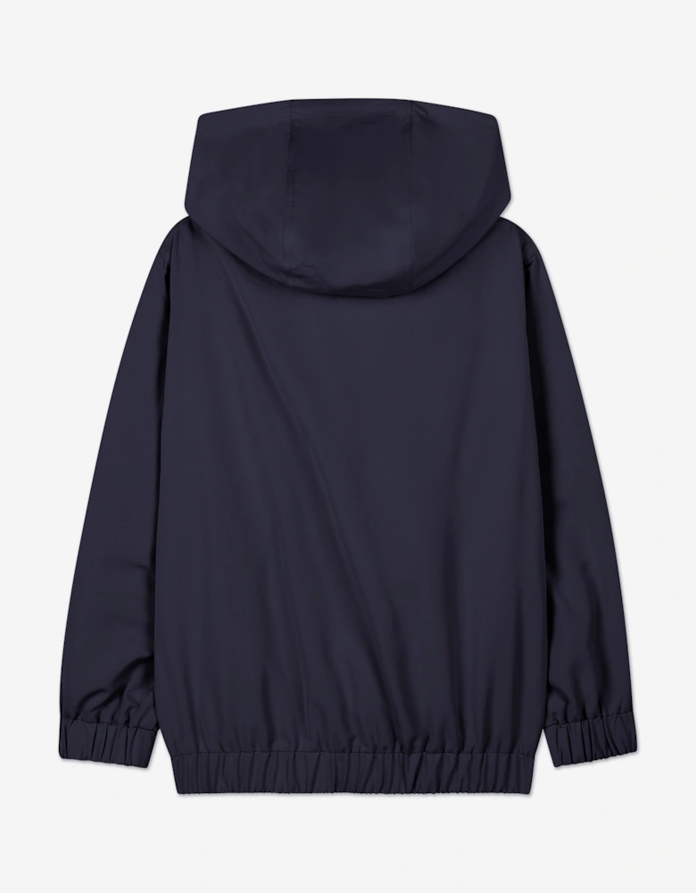 Kids Hooded Windbreaker in Navy