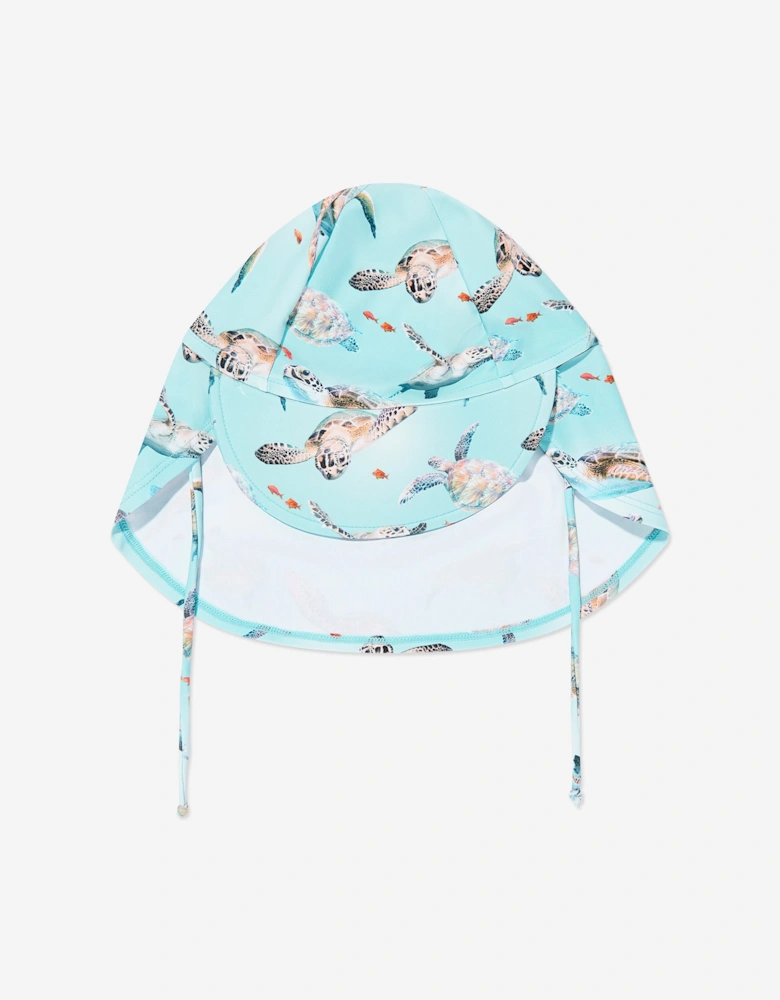 Boys Nando Turtles Sun Hat in Blue (UPF50+)