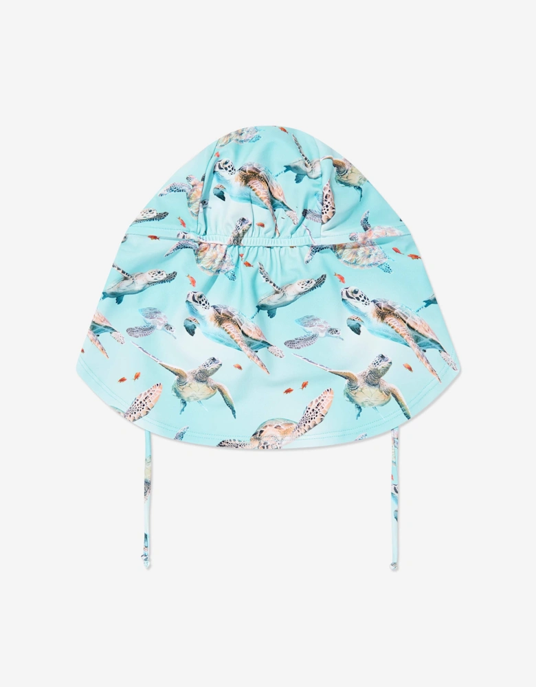 Boys Nando Turtles Sun Hat in Blue (UPF50+)