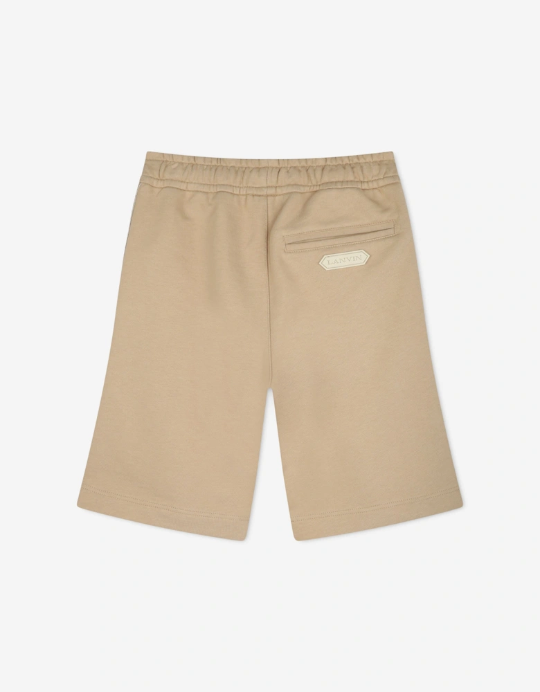 Boys Logo Bermuda Shorts in Beige
