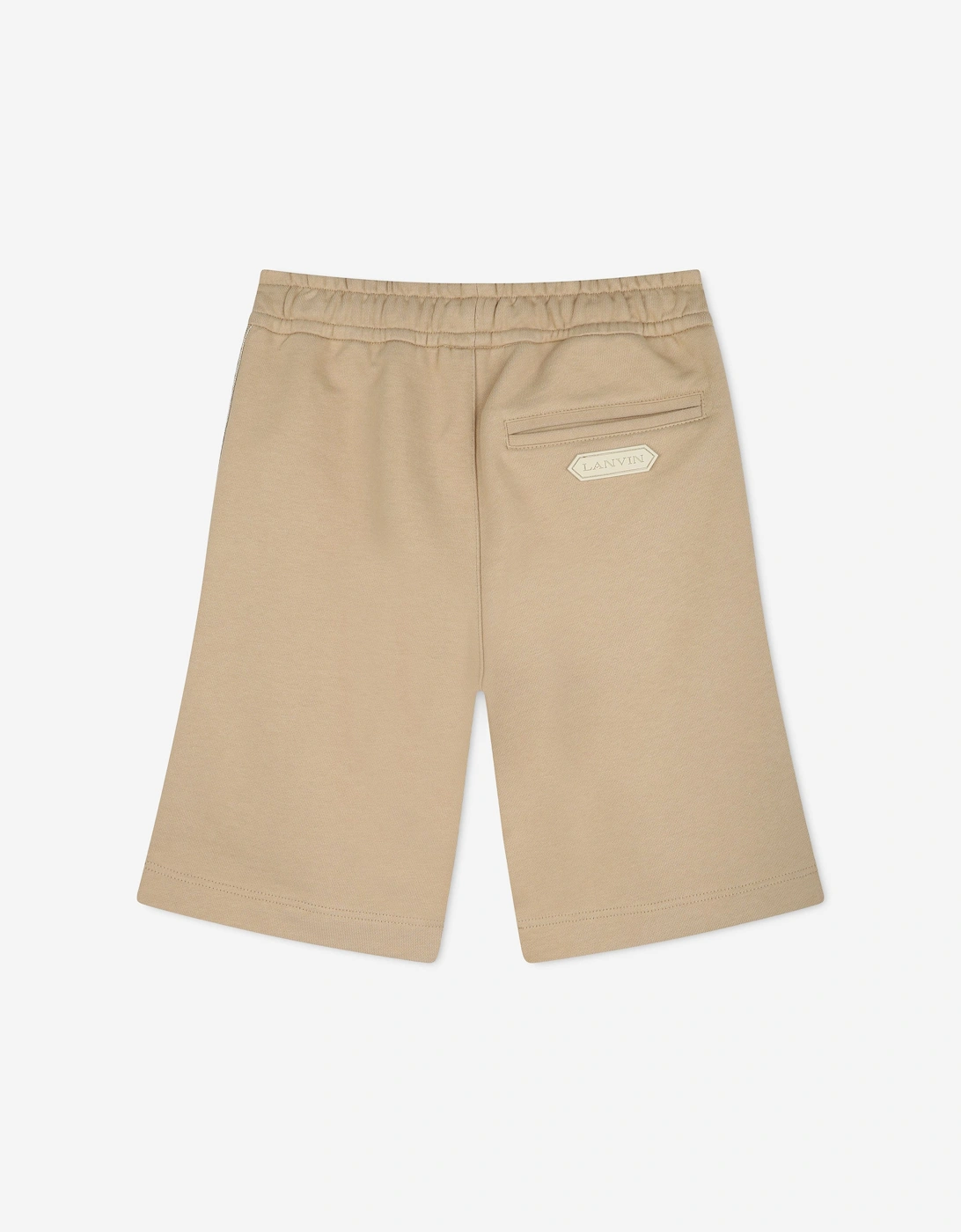 Boys Logo Bermuda Shorts in Beige