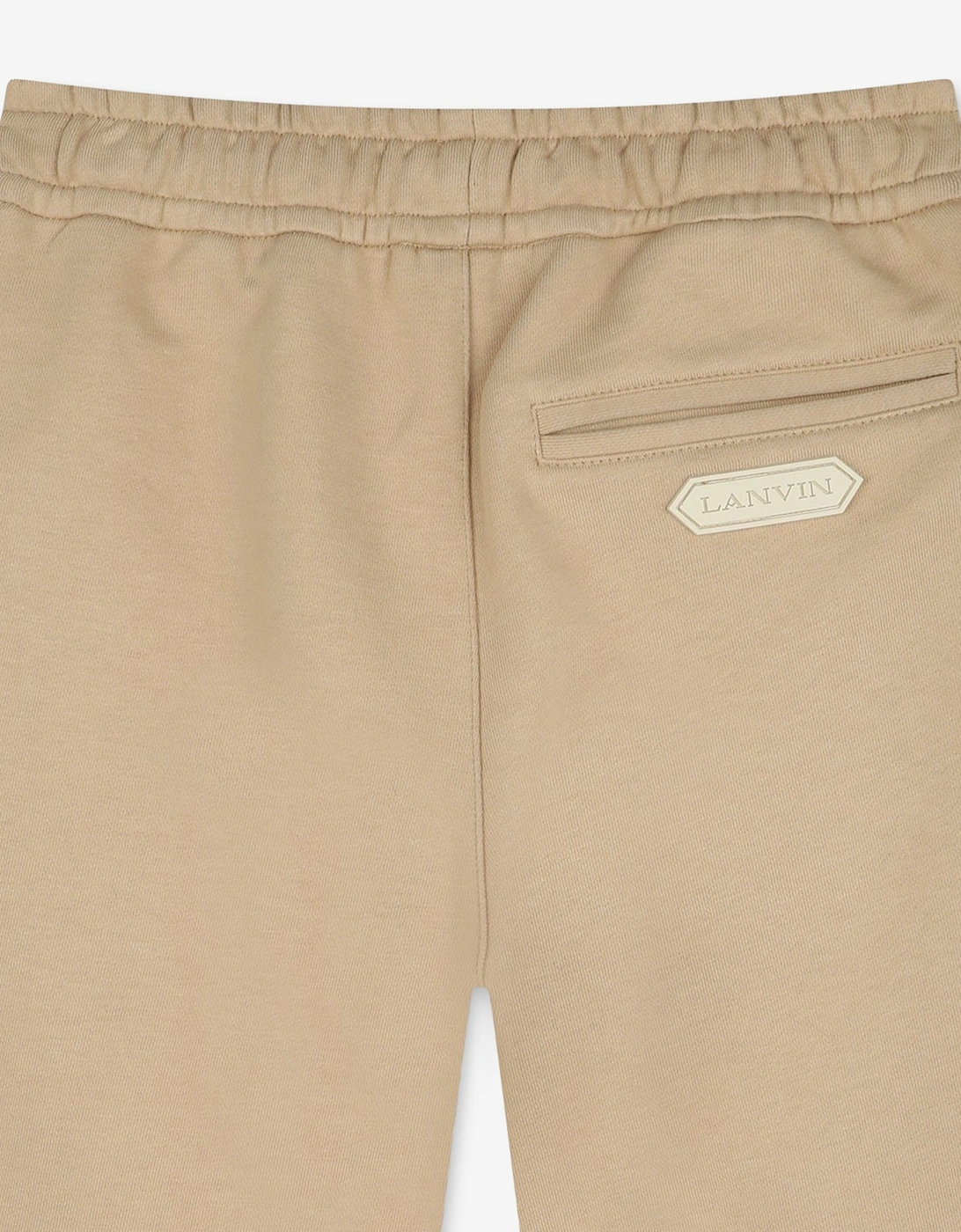 Boys Logo Bermuda Shorts in Beige