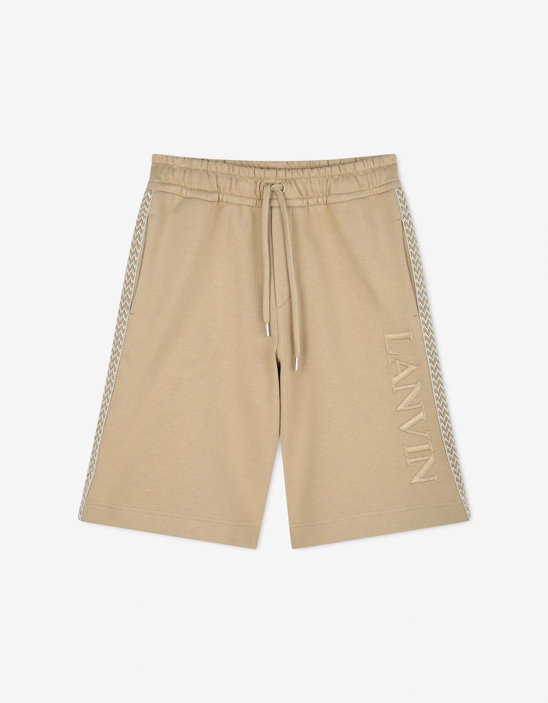Boys Logo Bermuda Shorts in Beige, 5 of 4