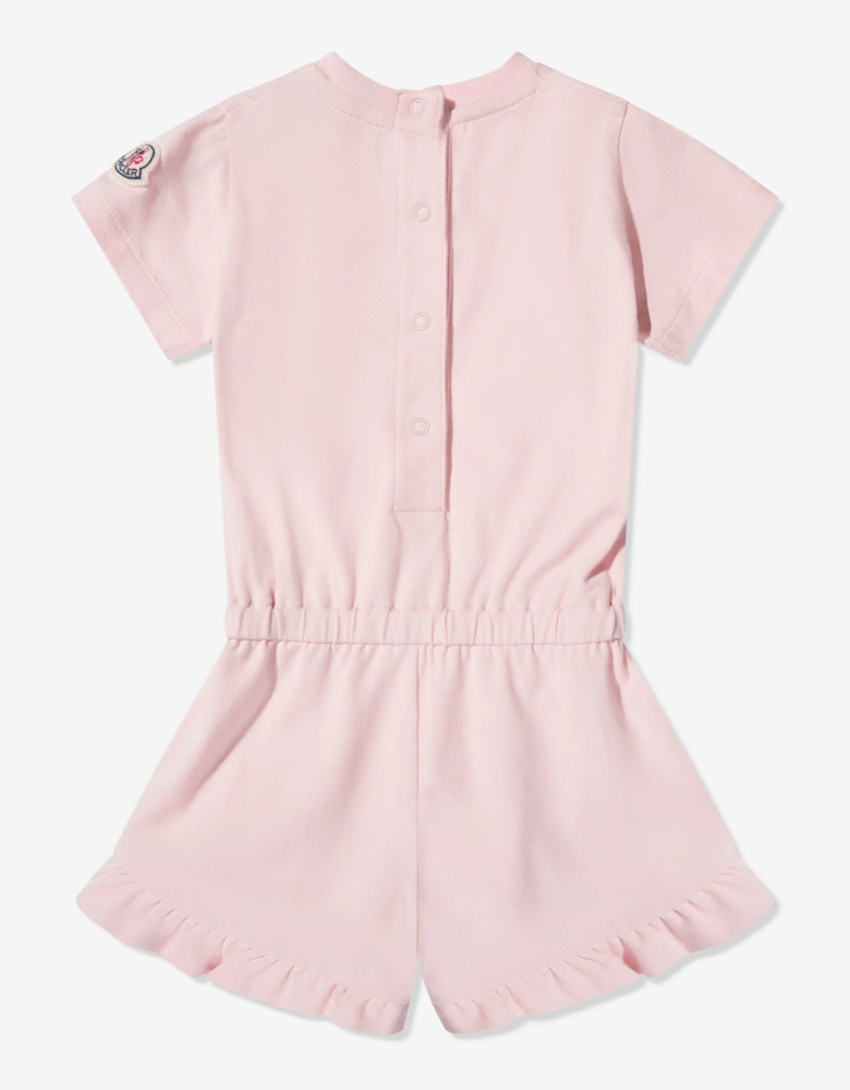 Enfant Baby Girls Logo Playsuit in Pink