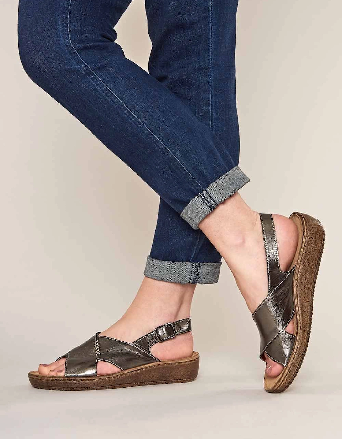 'Santa Barbara' Slingback Crossover Sandals, 2 of 1