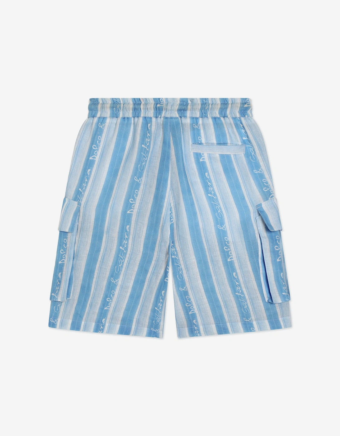 Boys Striped Cargo Shorts in Blue