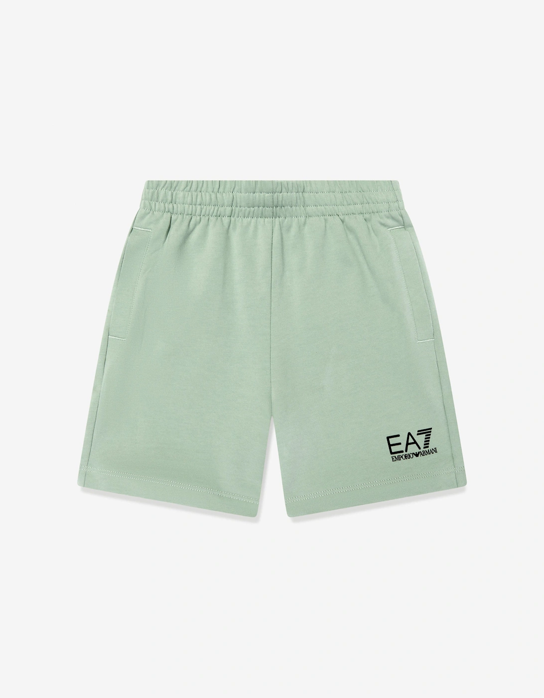 Boys Logo Bermuda Shorts in Green, 9 of 8