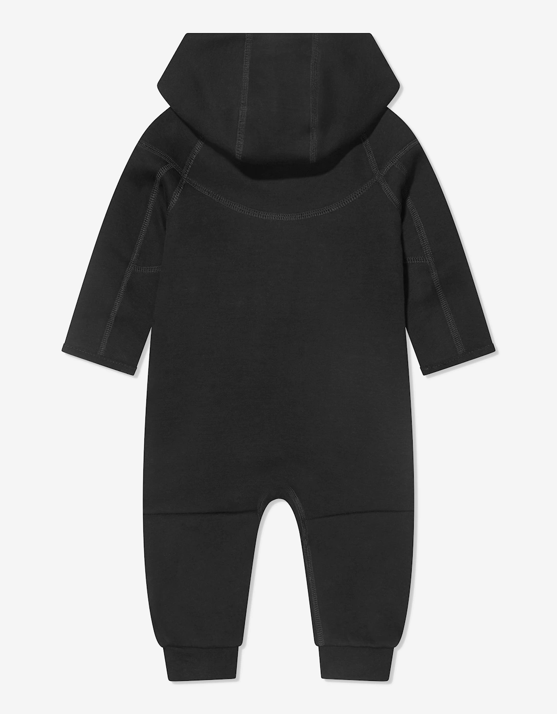 Baby Boys Tech Fleece Hooded Coverall in Black