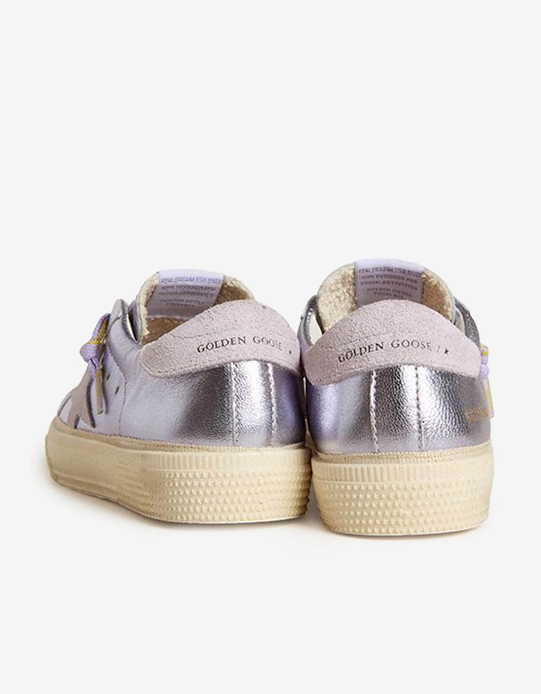Girls Laminated Leather May Trainers in Purple