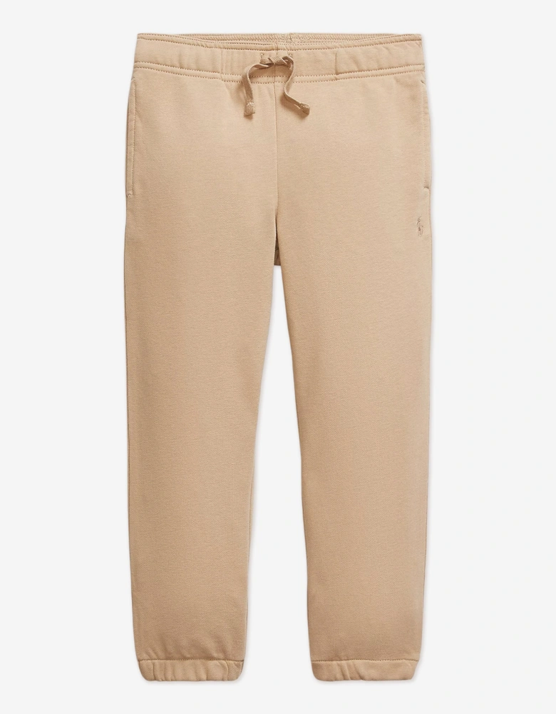 Boys Logo Joggers in Beige