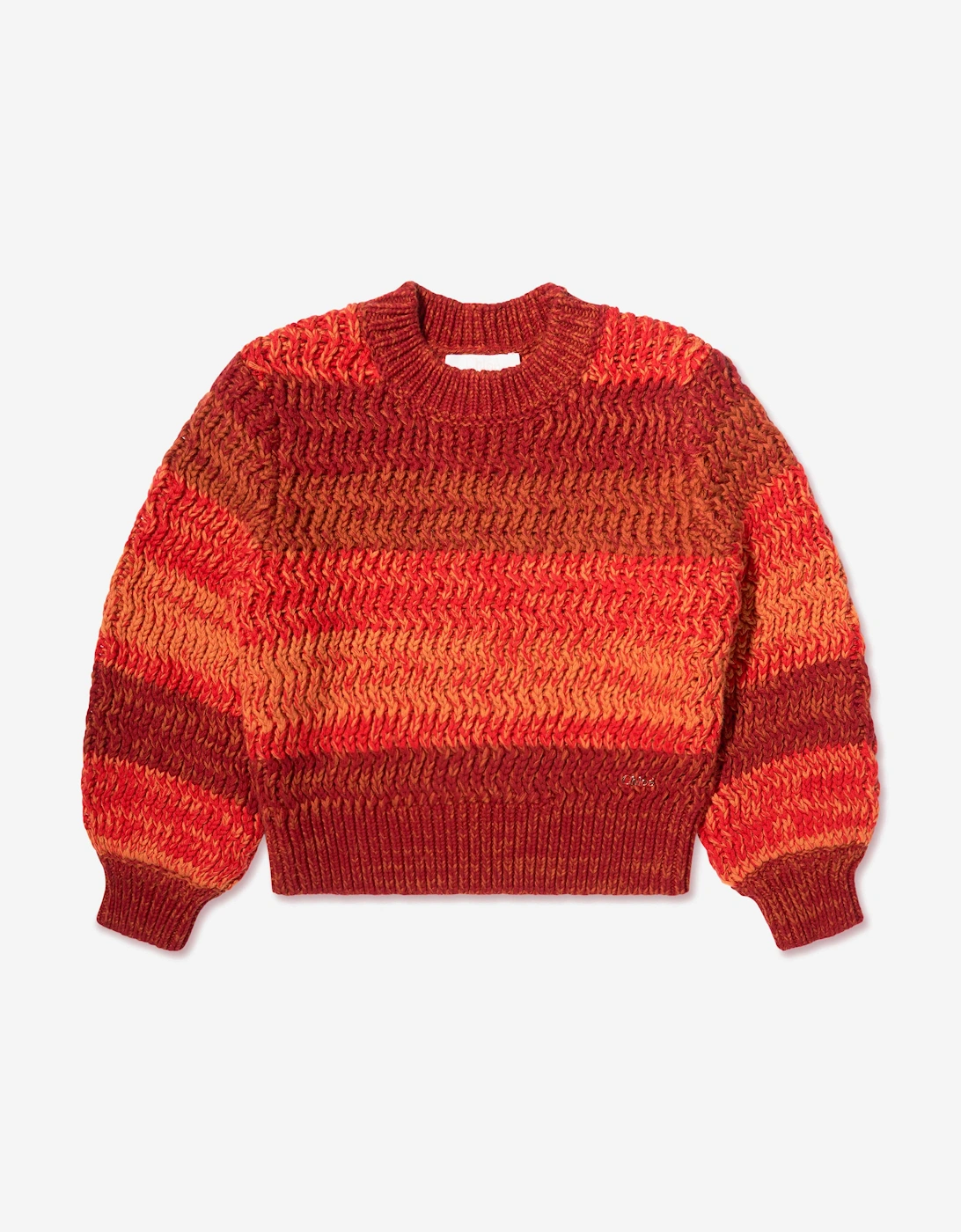 Girls Knitted Gradient Jumper in Crimson, 5 of 4