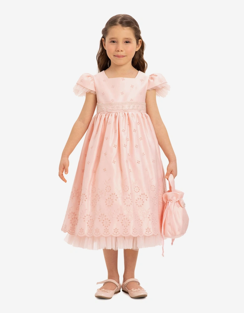 Girls Dress with Matching Bag in Pink