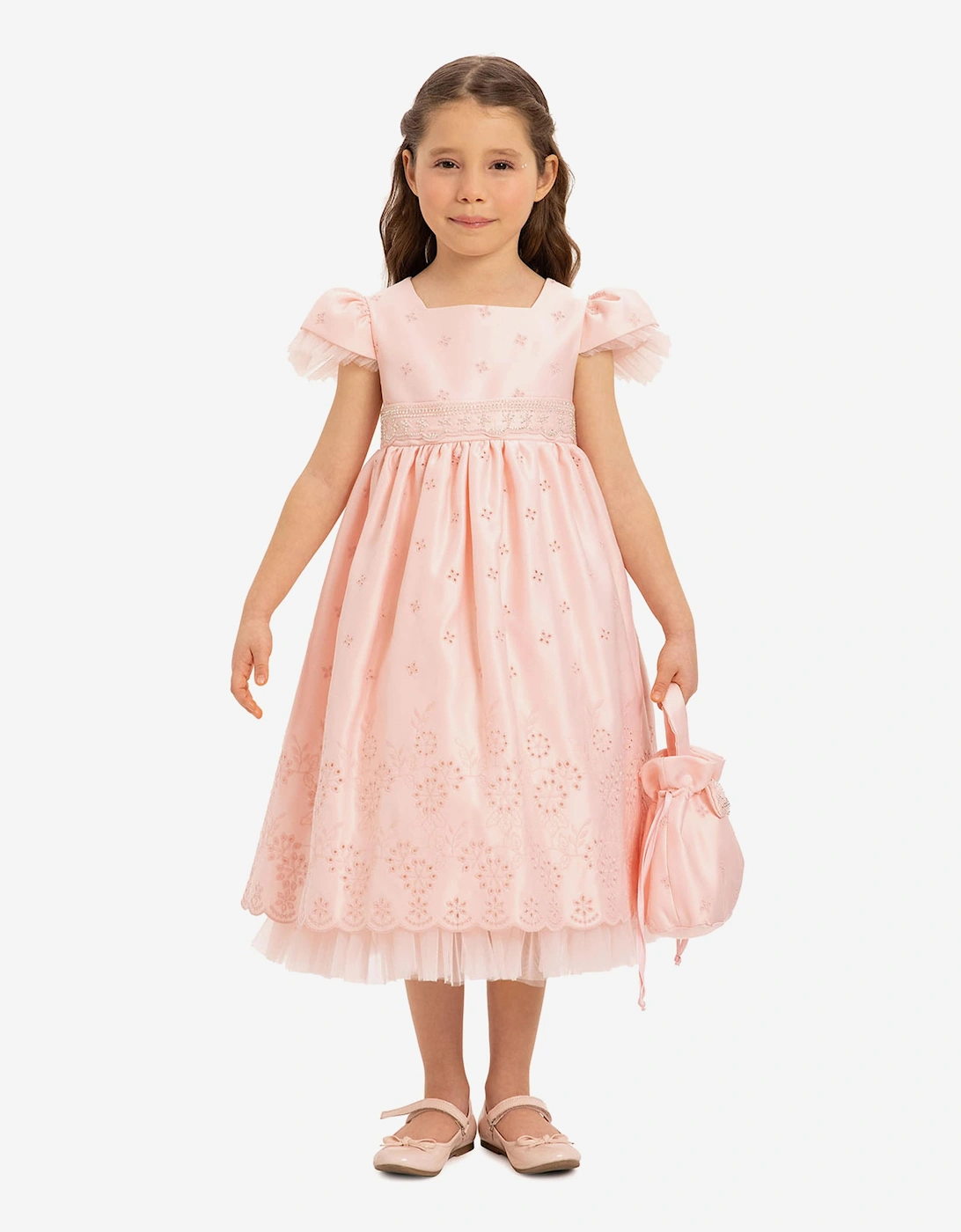 Girls Dress with Matching Bag in Pink, 7 of 6