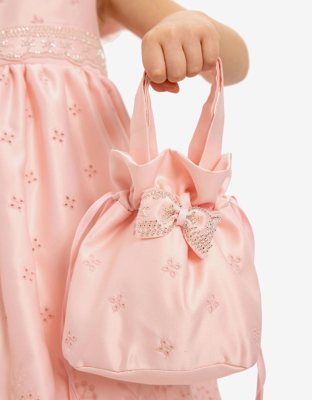 Girls Dress with Matching Bag in Pink
