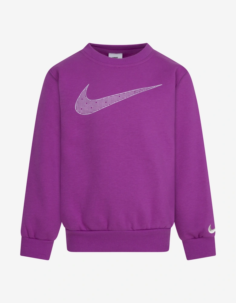 Girls Shine Sweatshirt in Purple