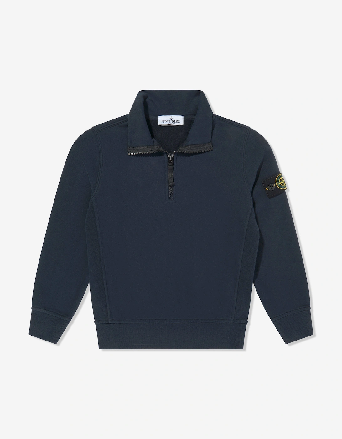 Boys Half Zip Sweatshirt in Navy, 5 of 4
