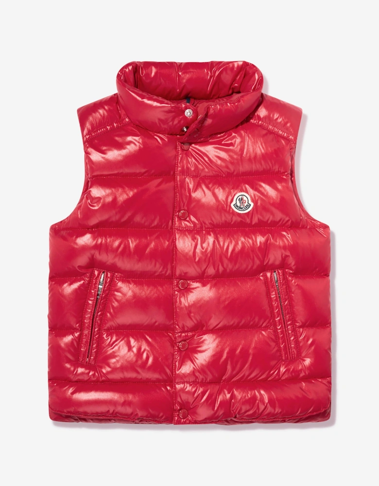 Enfant Boys Down Padded Tib Gilet in Red