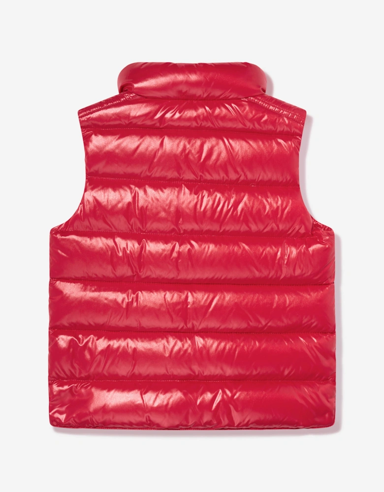 Enfant Boys Down Padded Tib Gilet in Red