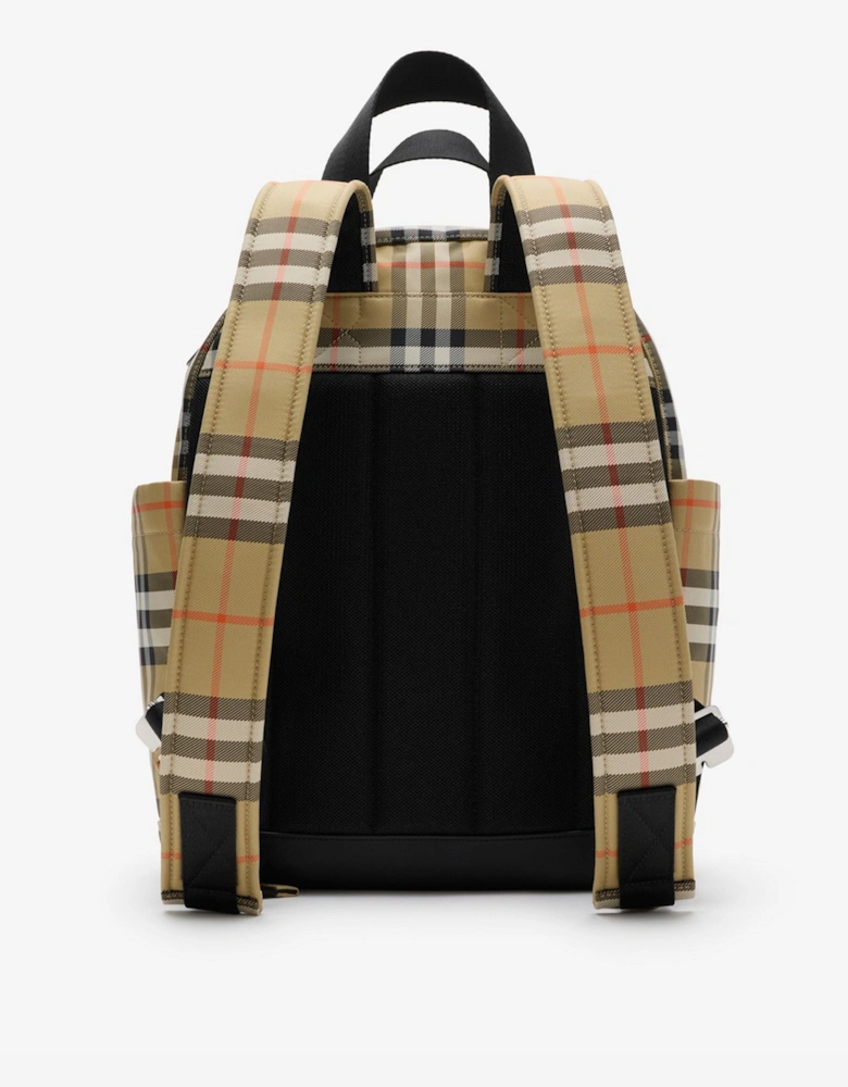 Baby Norwich Check Changing Bag in Beige (41cm)