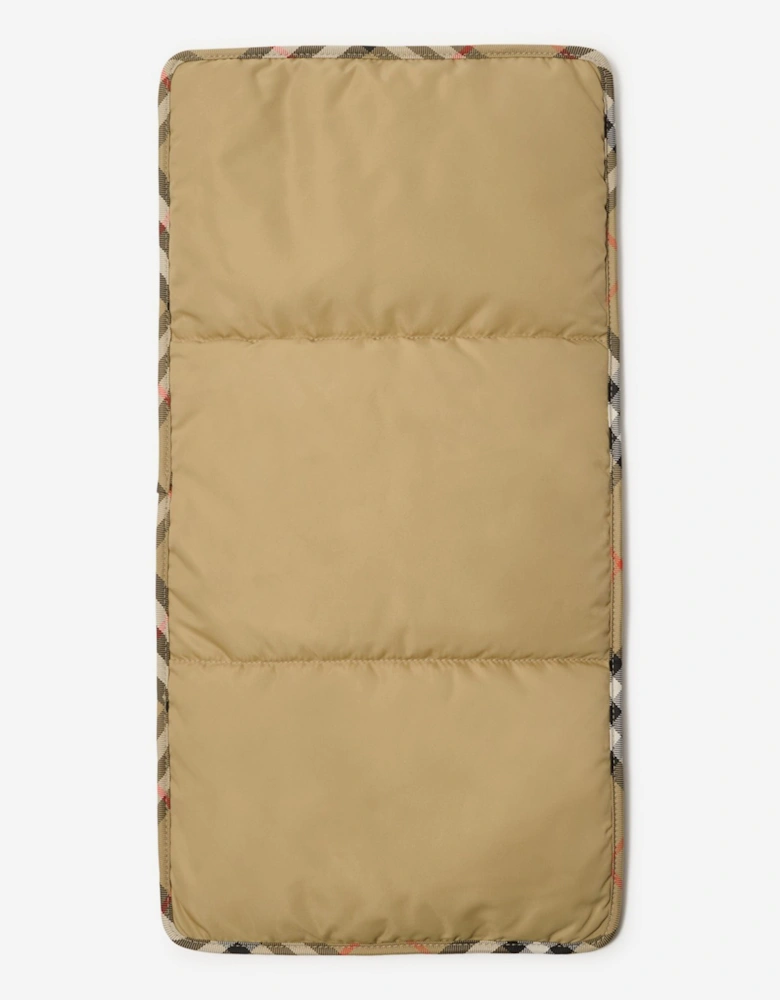 Baby Norwich Check Changing Bag in Beige (41cm)