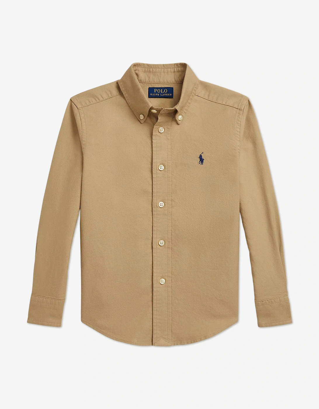 Boys Logo Oxford Shirt in Beige, 6 of 5