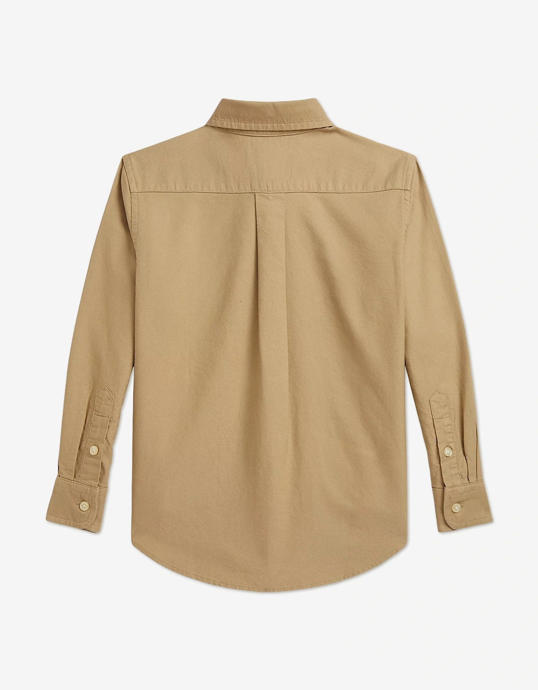 Boys Logo Oxford Shirt in Beige