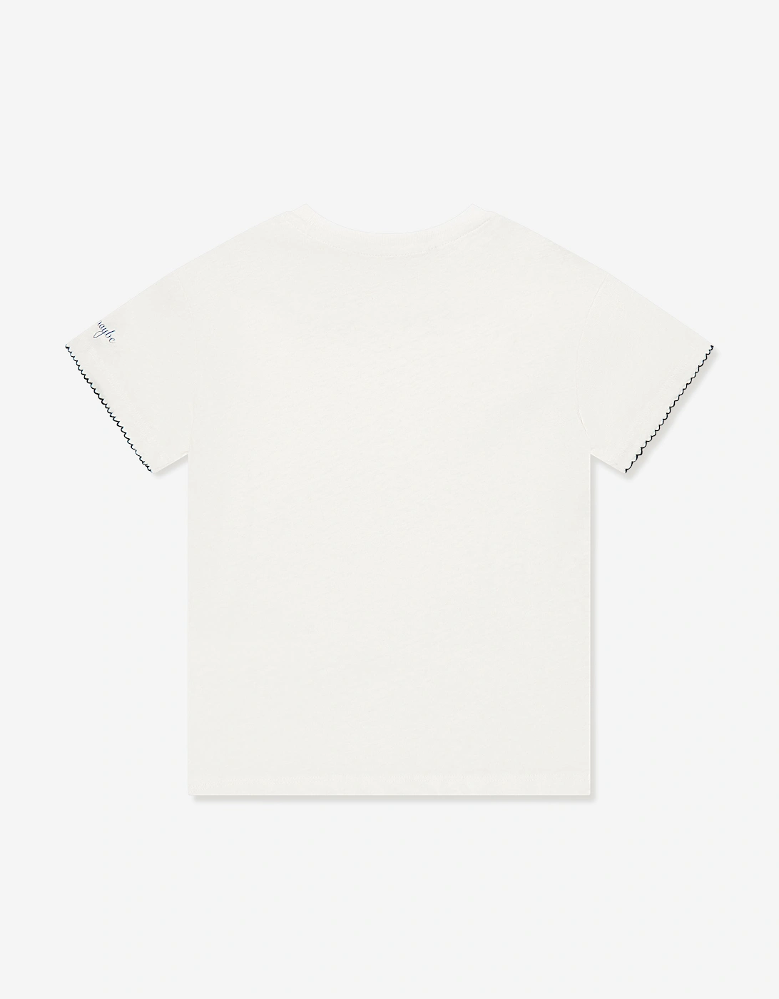 Girls Era Bow Collar T-Shirt in Ivory