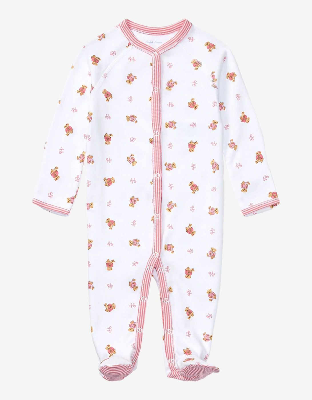 Baby Girls Bear Babygrow in White, 6 of 5